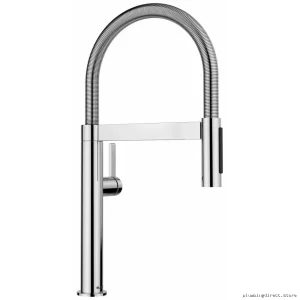 Blanco Culina II Compact Pull-Down Kitchen Faucet with Spray - Chrome Finish