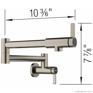 Blanco Culina II PVD Satin Platinum Kitchen Faucet - Pot Filler 443254