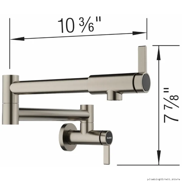 Blanco Culina II PVD Satin Platinum Kitchen Faucet - Pot Filler 443254