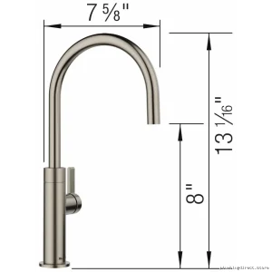 Blanco Culina II Drinking Water Faucet with PVD Satin Platinum Finish - Stainless Steel Kitchen Fixture