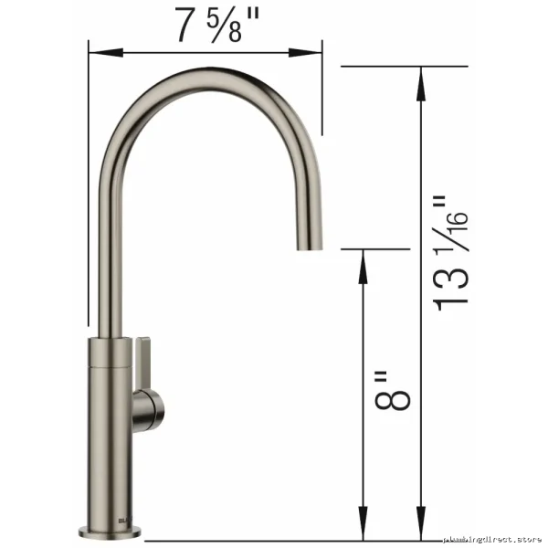 Blanco Culina II Drinking Water Faucet with PVD Satin Platinum Finish - Stainless Steel Kitchen Fixture