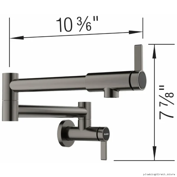 Blanco Culina II Satin Dark Steel Pot Filler Faucet 527487 - Image 3