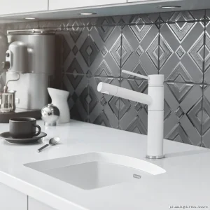 Blanco White Silgranit Drop-In Kitchen Sink - Diamond Mini 1 Bowl Design