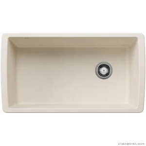 Blanco Soft White Silgranit Undermount Sink - Diamond U Super Single 402866