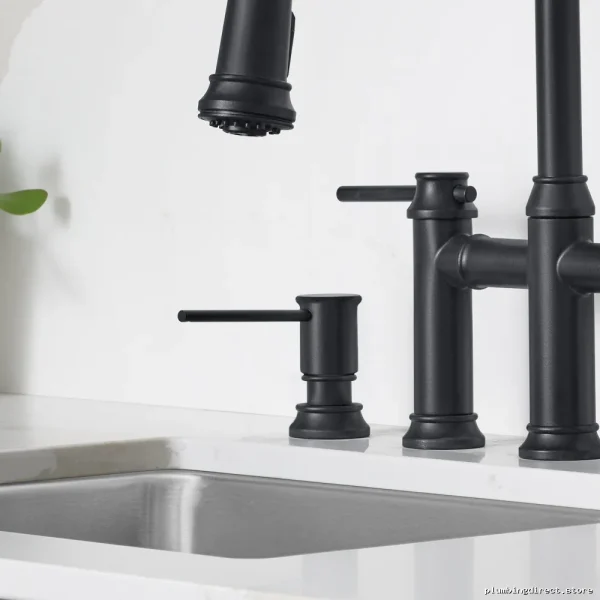 Blanco Empressa Matte Black Modern Soap Dispenser 443030 - Image 2