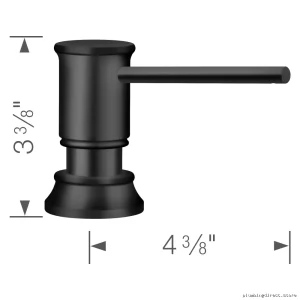 Blanco Empressa Matte Black Modern Soap Dispenser 443030