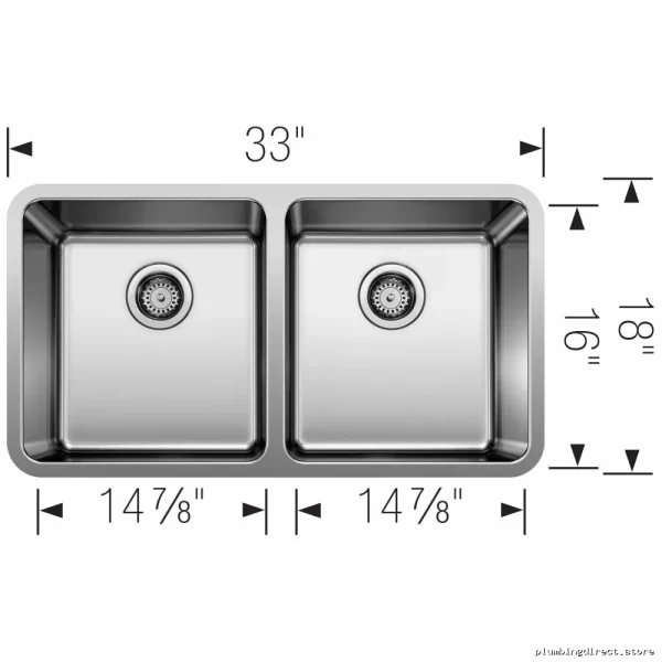 Blanco Formera U Stainless Steel Dual Bowl Undermount Kitchen Sink - Image 4