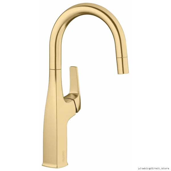 Blanco Gold Stain Rivana Pull-Down Kitchen Faucet for Bar Prep - Image 5