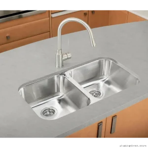 Undermount Double Bowl Stainless Steel Sink - Blanco Horizon U Model