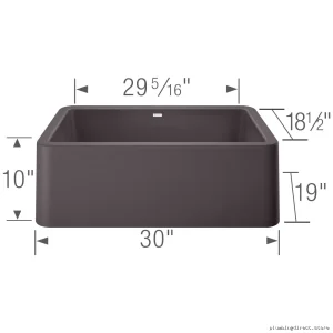 Blanco Ikon 30 Cinder Silgranit Undermount Apron Front Kitchen Sink 401858