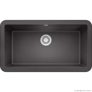 Ikon 33 Silgranit Apron Front Sink in Blanco