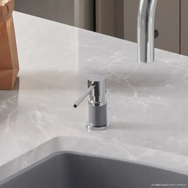 Blanco LATO Soap Dispenser – Sleek Chrome/Matte Black Finish for Contemporary Bathrooms - Image 2