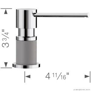 Blanco LATO Soap Dispenser – Sleek Chrome/Matte Black Finish for Contemporary Bathrooms