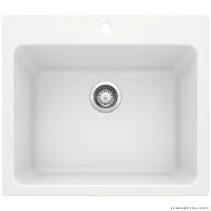 Blanco White Silgranit Laundry Sink with Dual Mount 1 Bowl Design