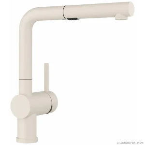 Blanco Linus Kitchen Faucet with Pull-Out Spray & Soft White Finish