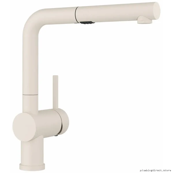 Blanco Linus Kitchen Faucet with Pull-Out Spray & Soft White Finish