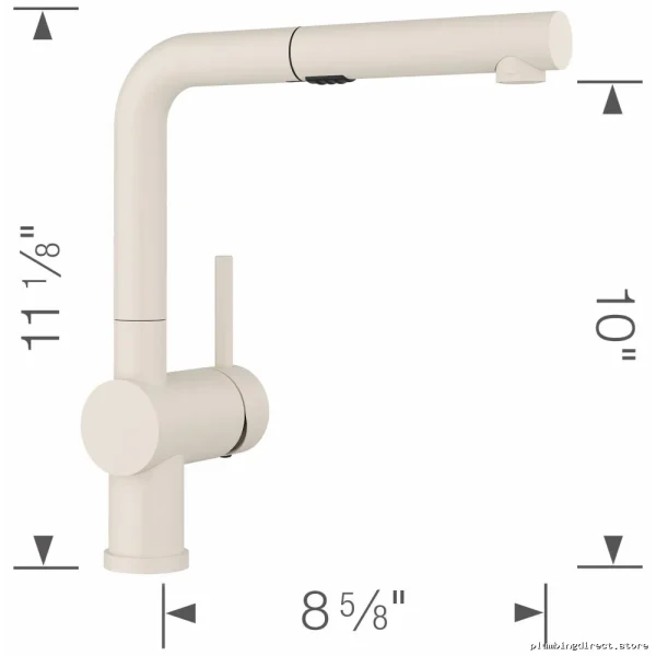 Blanco Linus Kitchen Faucet with Pull-Out Spray & Soft White Finish - Image 2