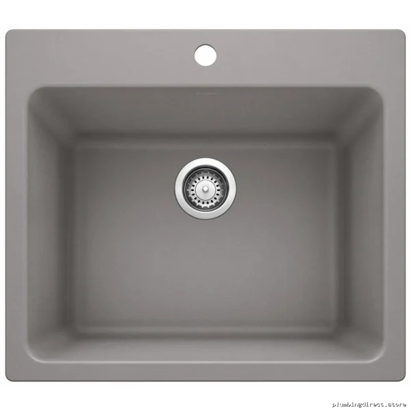 Blanco Liven Dual Mount Silgranit Laundry Sink - 1 Bowl, Metallic Gray 401906 - Image 2