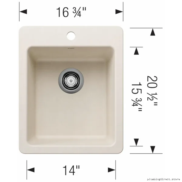 Blanco Liven Single Bowl Dual Mount Bar Sink - Soft White 403673