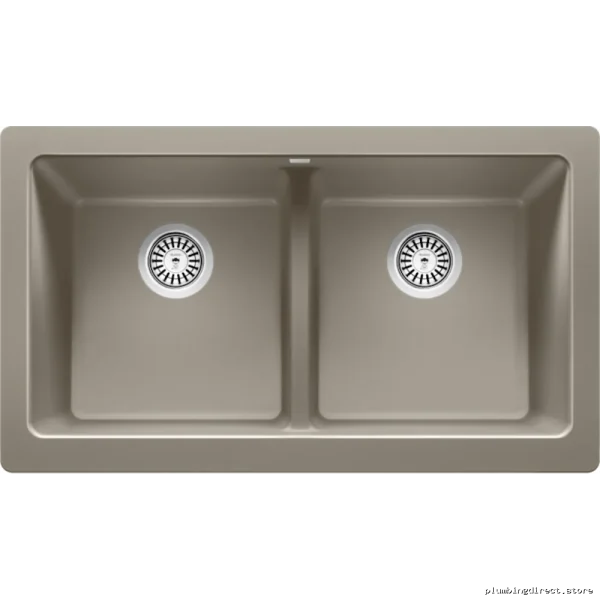 Vintera 33 Two-Bowl Apron Front Sink in Metallic Gray (402592) by Blanco