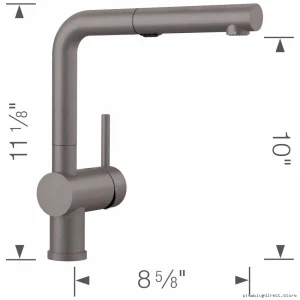 Blanco Metallic Gray Pull-Down Kitchen Faucet with Sprayer 526370