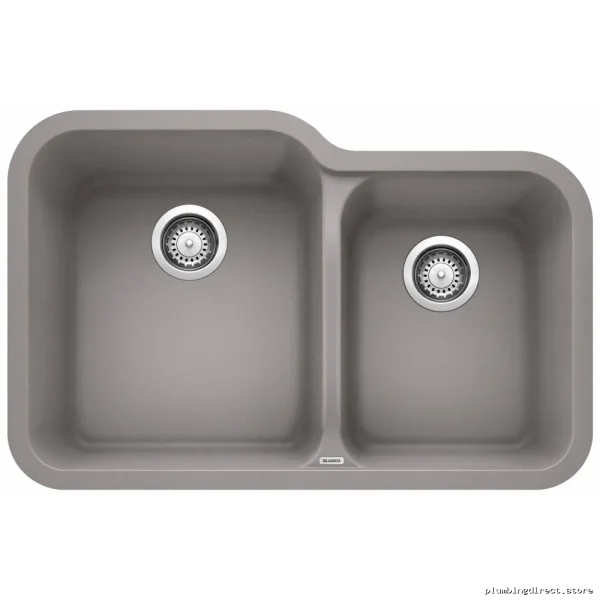 Undermount Silgranit Sink with 1.75 Bowl - Metallic Gray Vision U by Blanco - Image 2