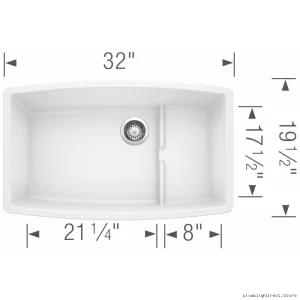 Blanco Performa White Kitchen Sink - Durable Silgranit Undermount
