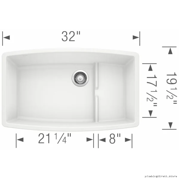 Blanco Performa White Kitchen Sink - Durable Silgranit Undermount
