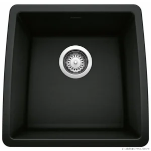 Blanco Model #402663 Performa U Durable Single-Bowl Undermount Silgranit Kitchen Bar Sink in Coal Black