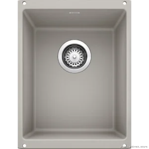 Blanco Precis U 0.75 Bowl Silgranit Undermount Sink in Concrete Gray 402270