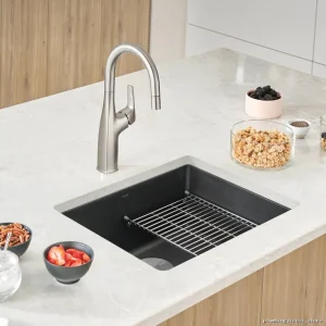 Undermount Silgranit Sink - Coal Black 1-Bowl Precis U Series (402658) Blanco