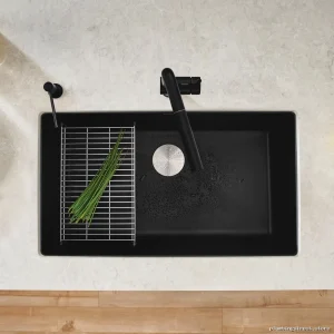 Blanco Precis U Super Undermount Silgranit Kitchen Sink - Coal Black