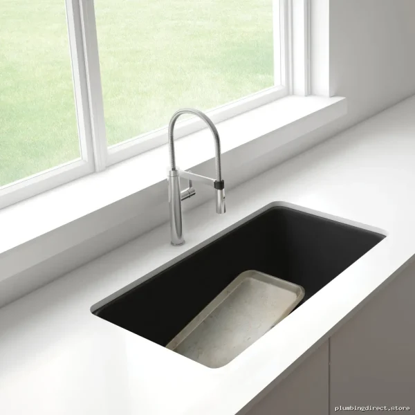 Blanco Precis U Undermount Sink with Low Divide Design - Anthracite Silgranit | 1.75 Bowl
