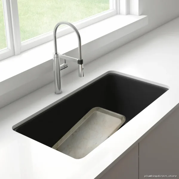 Blanco Precis U Undermount Sink with Low Divide Design - Anthracite Silgranit | 1.75 Bowl - Image 3