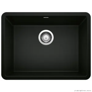 Blanco PrecisU CoalBlack Silgranit Sink – Modern Durable Design for Kitchen Island