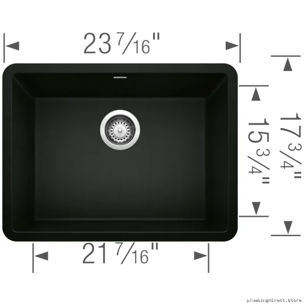 Blanco PrecisU CoalBlack Silgranit Sink – Modern Durable Design for Kitchen Island - Image 3