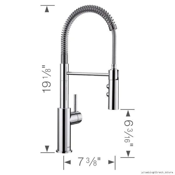 Blanco Professional Kitchen Faucet with Pull-Down Spray Chrome - Image 2