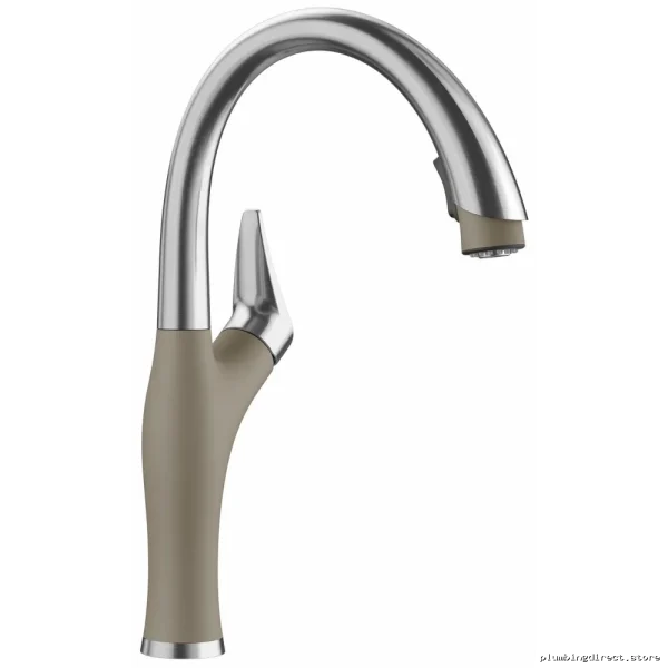 Blanco Pull-Down Kitchen Faucet with Spray - Stainless Steel & Truffle Finish