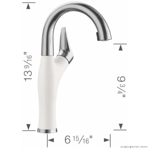Blanco Stainless Steel Pull Down Kitchen Faucet with Hidden Sprayer