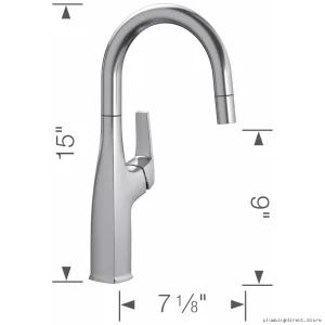 Blanco Stainless Steel Pull-Down Kitchen Bar Sink Faucet