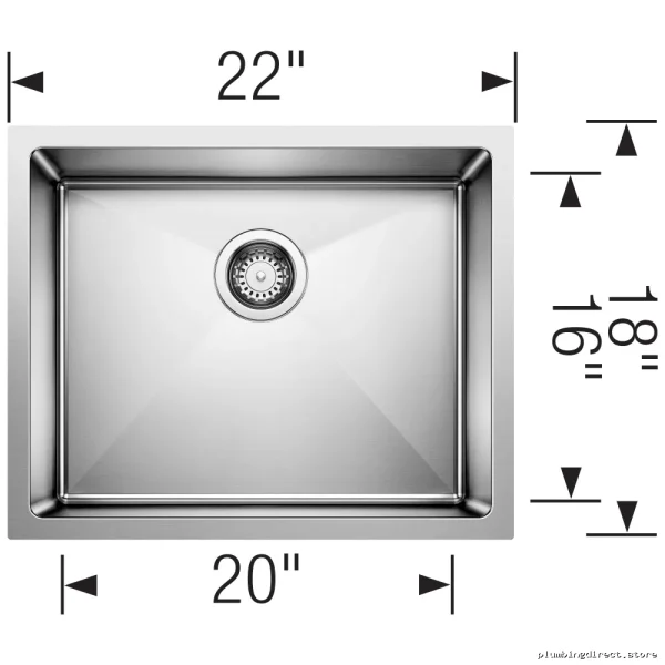 Modern Blanco Quatrus Stainless Undermount Kitchen Sink - Image 2