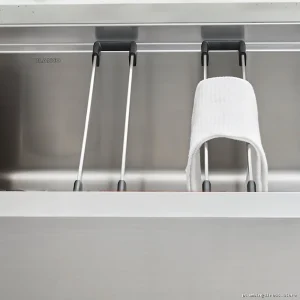 Blanco Quatrus R15 Stainless Steel Sink Rails Pair for Farmhouse Installation