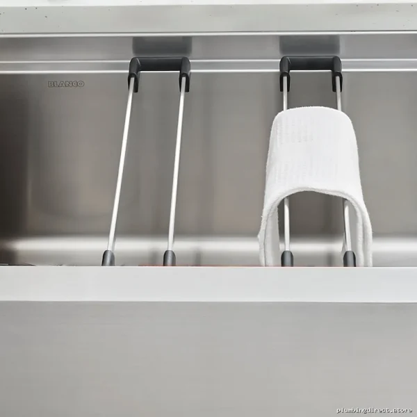 Blanco Quatrus R15 Stainless Steel Sink Rails Pair for Farmhouse Installation