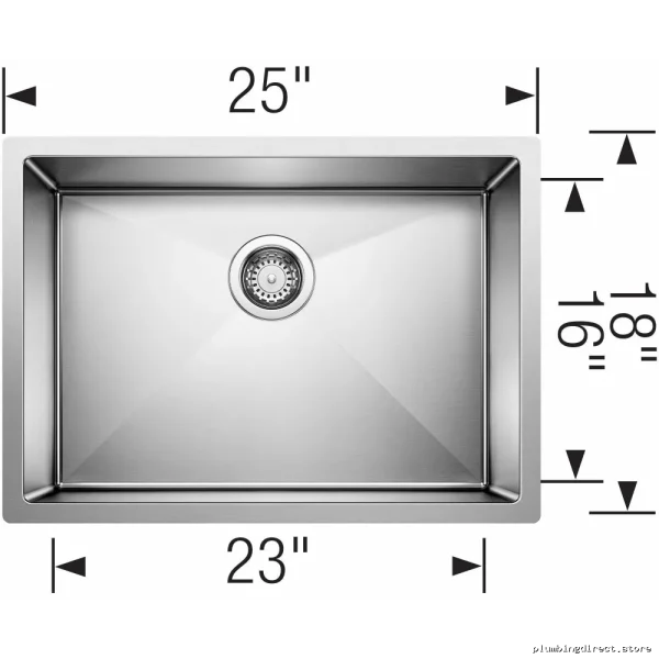 Blanco Radius Undermount Sink - Stainless Steel Kitchen Sink with Large Bowl & Easy Clean Design