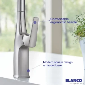 Blanco Rivana Chrome Kitchen Faucet: Semi-Pro Spring Pulldown Spray 442675