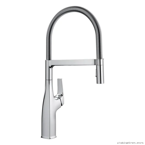 Blanco Rivana Chrome Kitchen Faucet: Semi-Pro Spring Pulldown Spray 442675 - Image 4