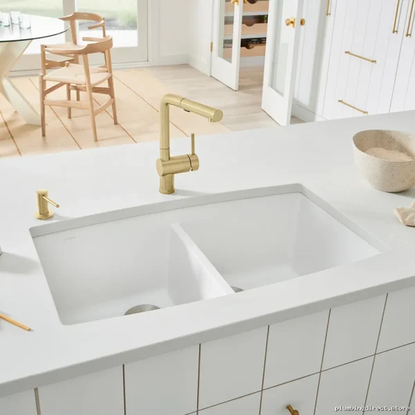 Blanco Satin Gold Touchless Soap Dispenser Model 442989 - Image 2