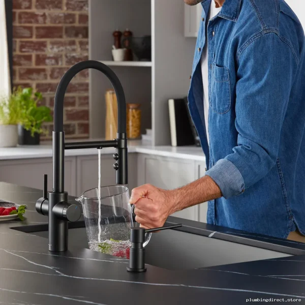 Catris 442992 Blanco Semi-Professional Kitchen Sink Faucet with Flexible Filter System - Matte Black - Image 4