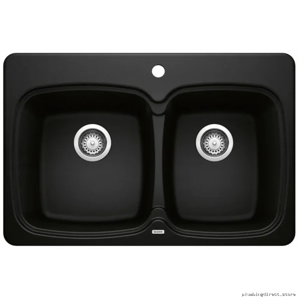 Blanco Coal Black Silgranit Drop-In Kitchen Sink 1.75 Bowl Model 210
