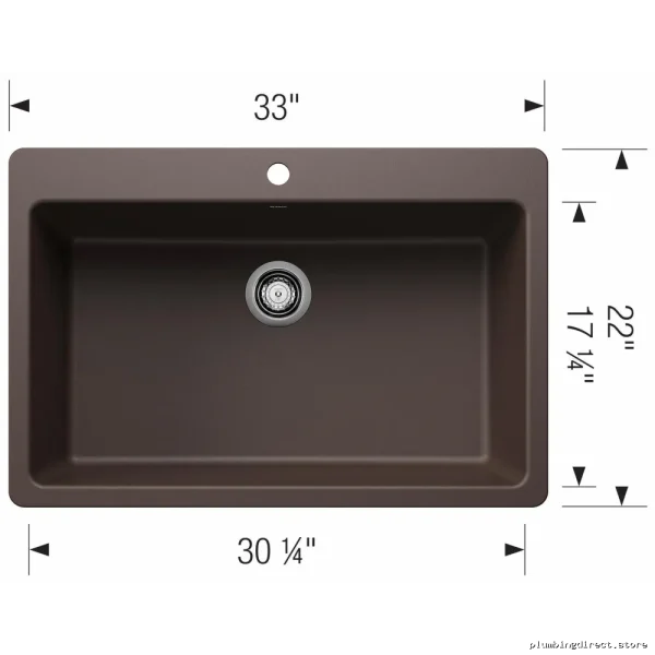 Blanco Silgranit Dual Mount Kitchen Sink - 33 Inch Single Bowl Café Model - Image 2
